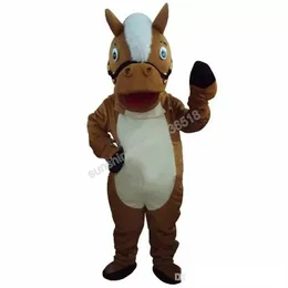 Brown Horse Maskottchen Kostüm Top Cartoon Anime Theme Charakter Carnival Unisex Erwachsene Größe Weihnachtsgeburtstagsfeier Outfit -Outfit -Anzug