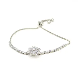 Tennis Luxury Crystal Bracelets Genuine Sier Plated Charms With Zircon Diamond Roman Bracelet Top Quality Drop Delivery 202 Dhkaj