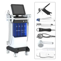 10 I 1Hydro Microdermabrasion Syre Jet Aqua Facies Skinvård Rengöring Hydra Dermabrasion Facial Machine Pro Steamer