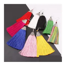 Dangle Chandelier Womens Long Tassel أقراط للنساء/الفتيات الهامش إسقاط إكسسوارات الأذن الأنيقة EZ001 التسليم 202 DHE16