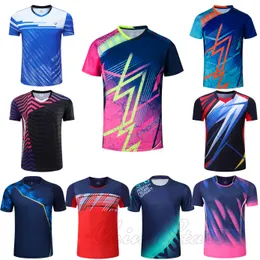 Men s Tracksuits Men Women Tennis T Shirt Gradient Color Quick Dry T Shirts Girl Badminton Table tennis Clothes Man Athletic Tops tee 230208
