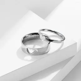 Bröllopsringar 2st unikt fingerband långvarigt par ringer ljusa lyster kvinnor män älskare klä upp