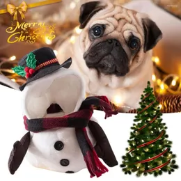 Dog Apparel Functional Funny Clothes Fastener Tape Dress Up Close-fitting Xmas Snowman Pet Transformation Outfit