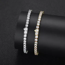 Braccialetti di gioielli 3mm 4mm 5 mm Design di catene da tennis per donne uomini hip hop bracciale in acciaio in acciaio con diamante con diamante gold silver rose lussuoso catena di lusso