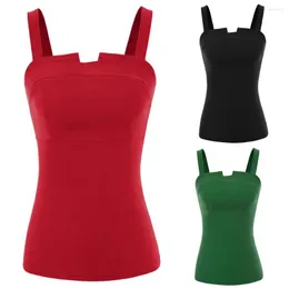 Tanques femininos preto/verde sexy tops feminino roupas de verão senhoras retro vintage cor sólida cor de tanque de tanques esticadas slim camisetá