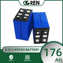 180AH LIFEPO4 Batteri 176AH 1/4/8/16/32 st litiumjärnfosfat Batteripaket Laddningsbart batteri 12V 24V 48V RV Moto båtbil