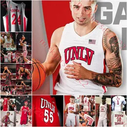 Niestandardowe unlv runnin 'rebels koszulki Isaiah Cottrell Keyshawn Hall Luis Rodriguez Karl Jones Jackie Johnson III Cameron Burist EJ Harkless Męs Basketball Jersey