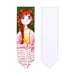 LOGO LOGO Custom Sublima￧￣o Handmada em branco personalizada Pu Bookmark SCHOOL Office Supplies Diy Photo Print B246