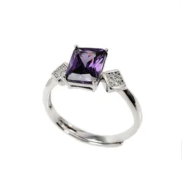 Solitaire Ring CR Jewelry Wedding f￶r kvinnor Sterling Sier med h￤rlig kubisk zirkon diamant grossist snabb shippin dh3tl