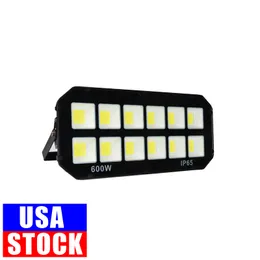 LED-strålkastare utomhus IP65 Vattentät 200W 400W 600W lampljus COB-belysning 85-265V Super Bright Flood Lights 6500k Usalight