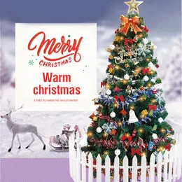 Decorações de Natal Árvore de decoração de 150 cm com luzes coloridas 2023 anos decoração de casa pacote de natal Navidad Party