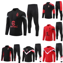 AC Milans Designer Trailsuit Retro Tuta Maglia Jersey Eğitim Sureti Camiseta Forma Chandal Kit 21 23 Futbol Erkek ve Çocuk Uomo Calcio 666