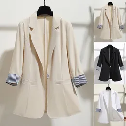 Women's Suits Womens Casual Solid Color Lapel Medium Long Sleeve Suit Jacket Petite Size Winter Coats