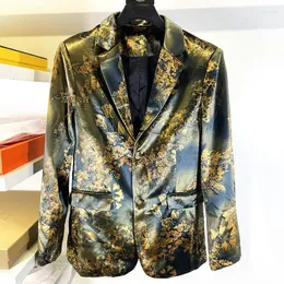 Herrenanzüge Blazer Männer 2023 Jaquetas Homens Terno Trend Host Kleid Goldener Samt Bleazer für Ternos Para Casamento Bräutigam Hochzeitsanzug