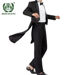 Мужские костюмы Blazers смокинг набор классический формальный хвост 2 шт. Набор для мужчин модной вечеринки свадебная одежда мужской куртки 230209
