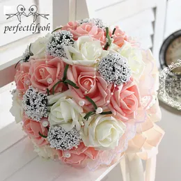 Hochzeitsblumen Perfectlifeoh Bridal Hands Bouquet Gossamer Hand Simulation Ball Pography