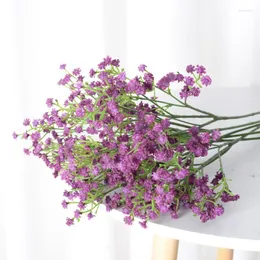 الزهور الزخرفية 20pcs 51 سم ريفي الاصطناعية التنفس ديكور زهرة للمنزل PU الزفاف هدية عيد الميلاد GYPSOPHILA