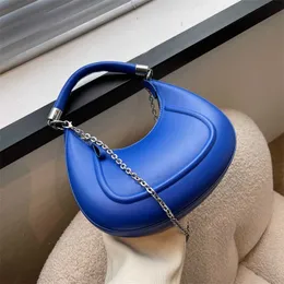 Bolso pequeño de piel sintética de media luna para axila con asa corta 2023, bolso de diseñador para mujer, cadena de lujo, bandolera de hombro para mujer 230209