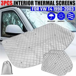 Bil Internt vindruta omslag Sunshade UV Protection Shield Car Window Sun Shade Windshield Block Cover Set f￶r VW T4 1990-2003