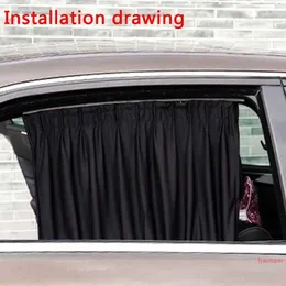 2Pcs Car Anti-UV Side Window Sunshades Parasol Car Window Shade Curtain Auto Rear Windshield Sun Block Universal Privacy Protect