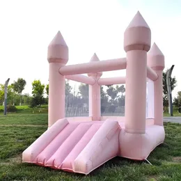 commercial Inflatable white bounce house toddler amusement park white mini bouncy castle for kids with blower free ship to your door