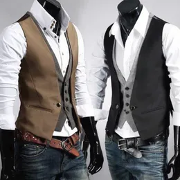 Gilet da uomo Business e tempo libero Gilet doppiopetto Gilet Abito da cerimonia per riunioni Giacca senza maniche formale da matrimonio 230209