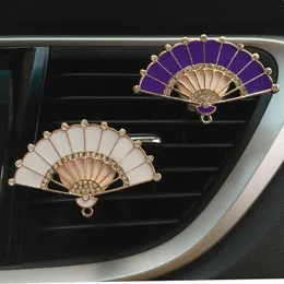Dekorationer Diamond Fan Parfym Decoration Outlet Clip Air Freshener Interior Arom Diffuser Accessories Pink Car 0209