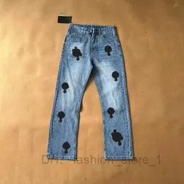 Jeans Cross-skin Washed Jean Chromeheart with High Waist Lovers Chromees Loose Rework Process Chrome 13 475n 1 EU3I