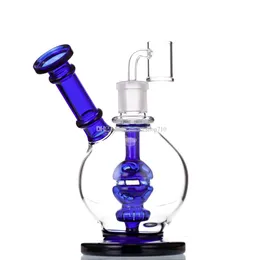 Hookahs Dab Rigs Heady Glass Bong Water Pipe Feb Egg Filter 6.8 Inch Blue 18.8mm Joint with Quartz Banger