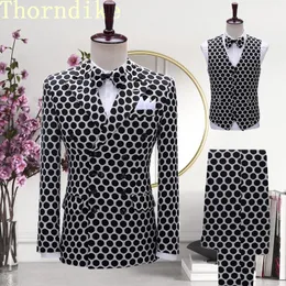 Mens Suits Blazers Thorndike Moda Partisi Kostümleri Düğün Ceket Şarkıcı 3piye Suit Blazer Hombre Erkek Akşam Maskülin 230209