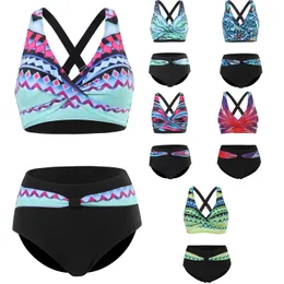 Hot Tie-Dye Bikinis Badeanz￼ge gepolstert Push Up Women Zweiteiler Badebadetoor Outdoor Strand Urlaub Urlaub Verband Badeanzug