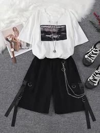 Womens Tracksuits Summer Unisex Twopiece For Women Cargo