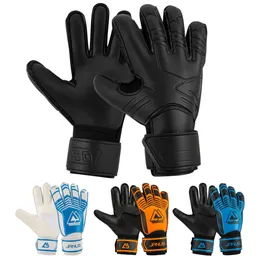 Sports Gloves Professional Goalkeeper Gloves Black Blue Soccer Football Gloves Accessories Training Latex Size 710 230209