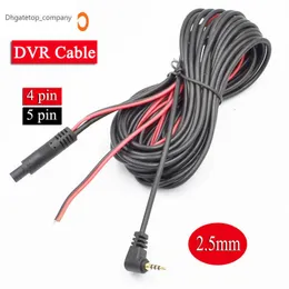 Ny 5 -stifts bil DVR -kamerakabel 2,5 mm Jack Port 4Pin Video Extension Line f￶r fordonets bakifr￥n kamera