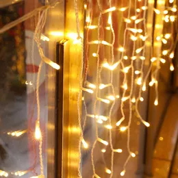 Strings 6x3/3x3/3x1m LED Icicle String Fairy Lights Christmas Decorations Outdoor Garlands Home For Wedding Party Garden Decor Navidad