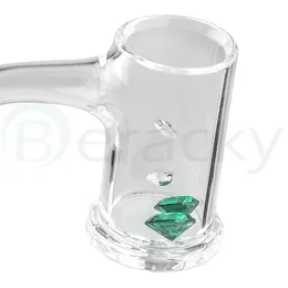 Green Emerald Smoke Shaped Diamond 6mm 10mm Insert For Quartz Banger Nail Terp sluerper Bangers Glass Pipes