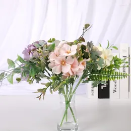 장식용 꽃 1 조각 꽃 머리 직경 9.5cm 인공 꽃다발 집 장식 액세서리 결혼식 년 캔디 박스 배열