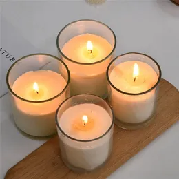 Titular do vela Clear Alto cilindro de vidro de vidro Velas Copo simples Contêiner de vela para casamento