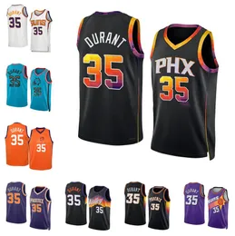 Suns Kevin Durant Basketbalshirts S-XXL 2022-23 wit blauw Heren Dames kids city jersey