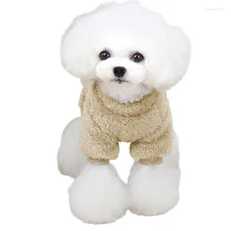 Dog Apparel Fuzzy Velvet Pajamas Winter Coat Soft Fleece Pullover Clothes For Small Dogs Boy Pet Jumpsuit Cat