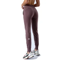 LL Kadın Yoga Dokuzuncu Pantolon Itme Spor Tayt Yumuşak Yüksek Bel Kalça Kaldırma Elastik Rahat koşu pantolonları 7 Renkler
