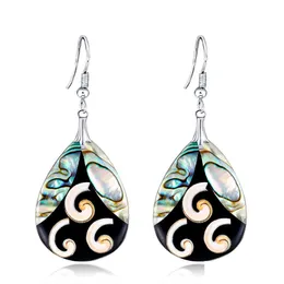 Dangle Chandelier Wholesale Natural Abalone Earrings Teardrop Paua Shell Handmade Jewelry For Women Teen Girl Es1D016 Shippin Dhc6Y