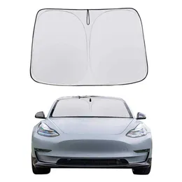 Car Windshield Sun Shade Covers Visors Auto Front Window Sunscreen Parasol Coche for Tesla Model 3 Y Sunshade Accessories New