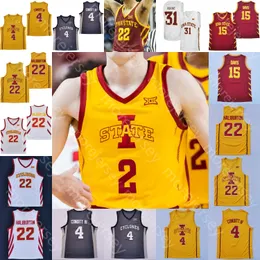 Iowa State Cyclones Basketball Jersey NCAA College Jaren Holmes Gabe Kalscheur Caleb Grill Osun Osunniyi Aljaz Kunc Tamin Lipsey Robert Jones Haliburton Niang