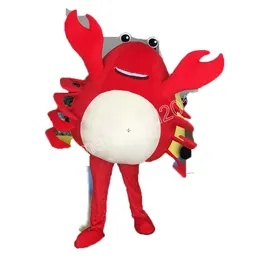 Halloween Marine Life Crab Crab Mascot Mascot Symulacja Kreskówka postać Stroje Suits Dorośli strój Bożego Narodzenia Karnawał fantazyjna sukienka dla mężczyzn kobiety