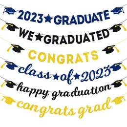 2023 Graduation Season Banner Ceremonin Bakgrund Layout Fotor Props Party Decoration