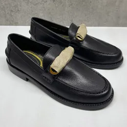 Ladies' Summer Leather Pointed Flats, Metal Buckle Fashion Party Shoes