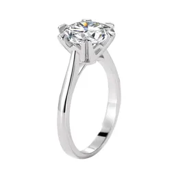 Solitaire Ring Sterling Sier 제품 싱글 벨 여성과 사랑에 빠진 대형 2 CT 시뮬레이션 다이아몬드 2 개의 DHJPM