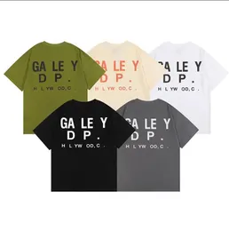 Erkek Tişörtleri Tasarımcı Gömlekler 2023 Galeriler Marka Markası Los Angeles Mektubu Baskı Hip Hop Büyük Kısa Kollu T-Shirt 19x2V
