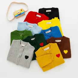 Play Kids cute cardigans boy's girl's Sweaters toddlers Embroidery love eyes clothes baby casual yellow cardigan style children designer clo 62rl#